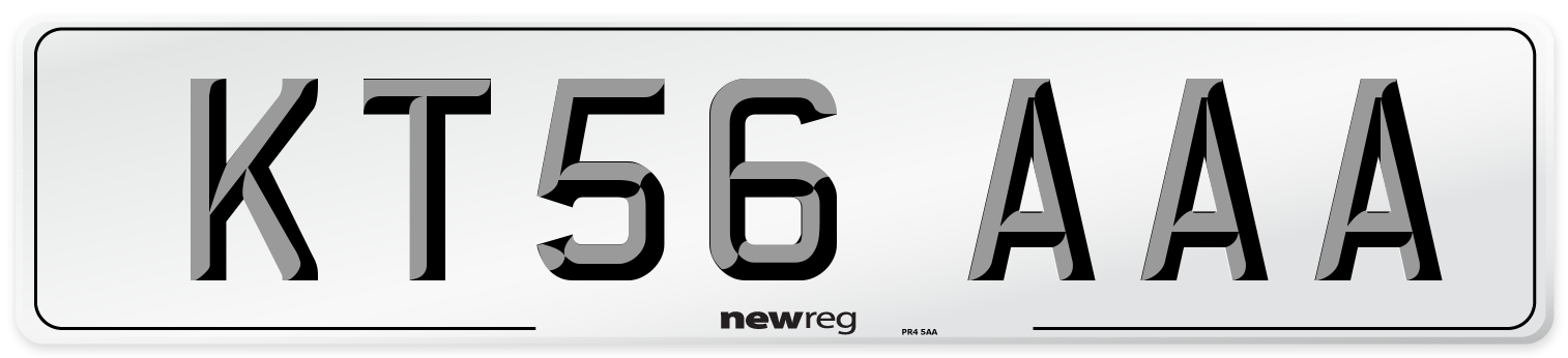 KT56 AAA Number Plate from New Reg